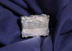 An early Victorian silver 'Castle Top' vinaigrette,