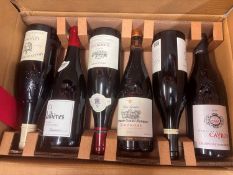A selection of Gigondas red wines