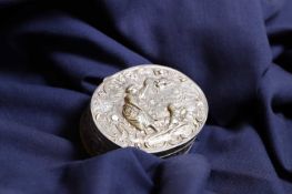 A German silver box,