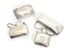 A silver cased purse,