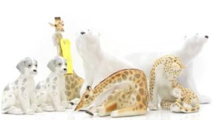 A collection of USSR/Russian large-scale ceramic animals,