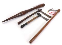 A collection of African axes,