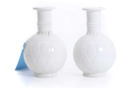 A pair of Royal Copenhagen Blanc de Chine vases,