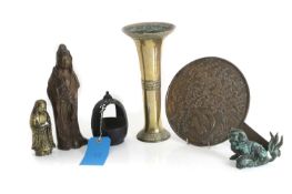 A collection of Asian bronze items,