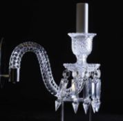 A Baccarat glass 'Zenith' wall scone or applique,