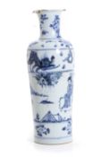 A chinese blue and white vase,