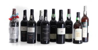 A selection of fortified wines,