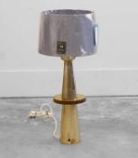 A chrome table lamp,