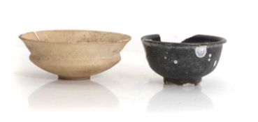 Two pottery bowls,