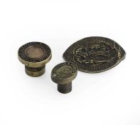 A collection of French brass seals