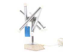 An Italian chromed ten-light table lamp,