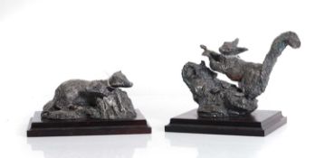 Two silver figurines,