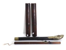 Two Chinese opium pipes,