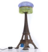 A table lamp modelled as the 'Eiffel Tower',