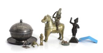 A collection of Indian metal wares,