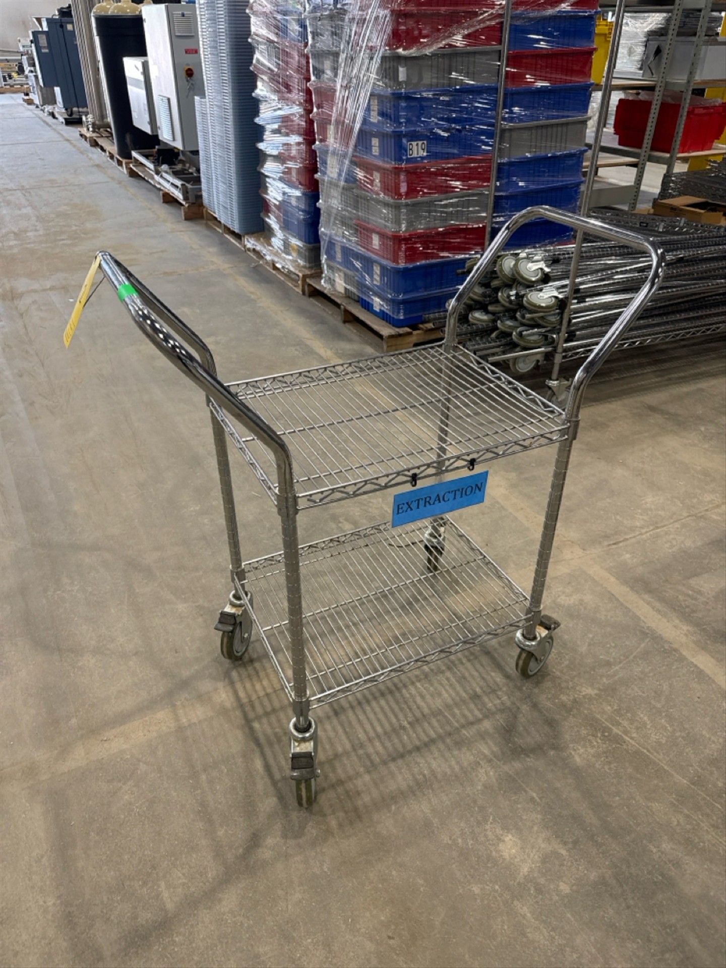chrome wire cart, 2-tier, 18 in. x 24 in. - Image 2 of 2