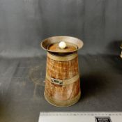 Barrel Shaped Biscuit Tin Milk Can 1900's