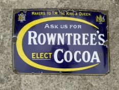 Ask Us For Rowntrees Elect Cocoa' Enamel Sign