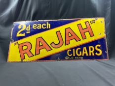 Rajah Cigars Enamel Sign