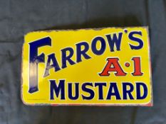 Farrows A.1 Mustard Enamel Sign