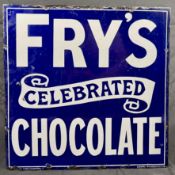 Frys Celebrated Chocolate Enamel Sign