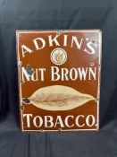 Adkins Nut Brown Tobacco Enamel sign