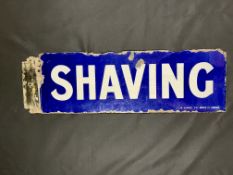 Shaving enamel sign