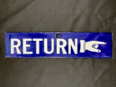 Return Enamel Sign