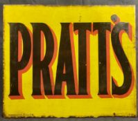 A Double- Sided Pratt’s Motor Spirit Enamel Sign