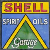 A Shell Garage enamel 1930's Art Deco Sign