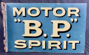A Blue BP Motor Spirit Enamel Sign