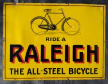 A Raleigh Bicycle Enamel Sign