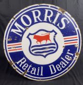 A Double sided Morris Retail Dealer Enamel Sign