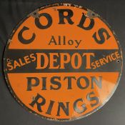 A Cords Piston Rings Enamel Sign