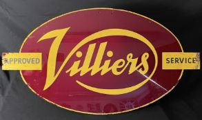 A Villiers Approved Service Advertising Sign