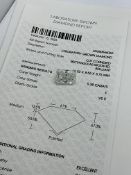 BEAUTIFUL RECTANGULAR CUT LOOSE DIAMOND 5.38CT F COLOUR - VS2 - IGI CERTIFICATION NO: LG680546060