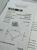 STUNNING EMERALD CUT LOOSE DIAMOND 6.29ct LOOSE DIAMOND F - VS1- IGI CERTIFICATION NO: LG677506505