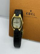 18ct GOLD EBEL WATCH WITH BOOKLET 