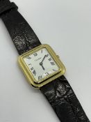18ct YELLOW GOLD WATCH SIGNED CARTIER MANUAL WIND