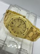 18ct YELLOW GOLD AUDEMARS PIQUET ROYAL OAK WITH DATE 