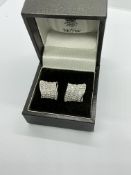 1.00ct ROUND CUT & BAGUETTE NATURAL DIAMOND EARRIN