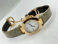 PASHA DE CARTIER 18k YELLOW GOLD WATCH 