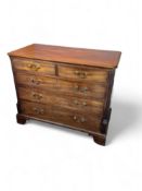 A George III North Country mahogany chest in the Chippendale manner