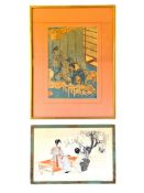 Two 19th century Japanese woodblock prints
