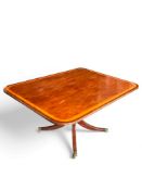 A late George III mahogany and satinwood tilt top breakfast table