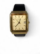 A vintage Rotary tank style gentlemen's quartz wristwatch