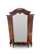 A late 19th century French kingwood and tulipwood crossbanded armoire or wardrobe