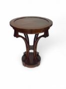 An early 20th century Austrian mahogany centre table or stand in the Seccessionist style
