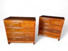 A pair of mid-20th century Chinese ironwood chests