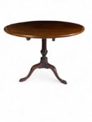 A George III mahogany tripod table